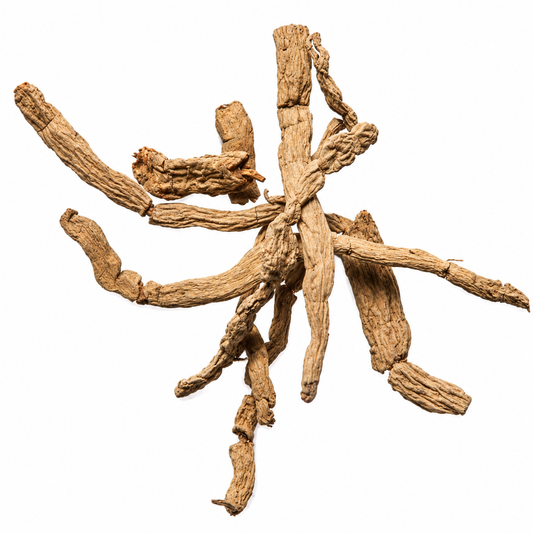 Ba Ji Tian (Morinda Root) on a white background