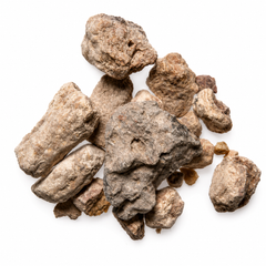 Pile of Hu Po (Amber Resin) on white background
