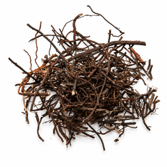 Pile of Wei Ling Xian (Clematis) on a white background