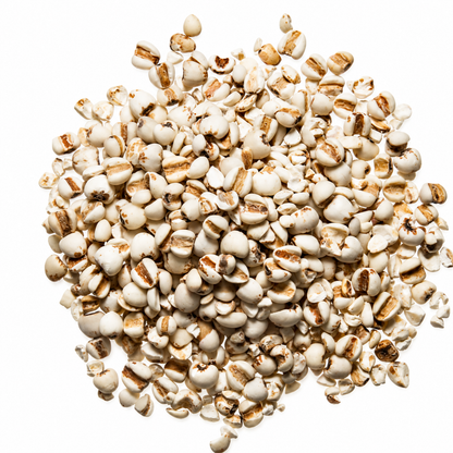 Pile of Yi Yi Ren (Coix Seed) on a white background
