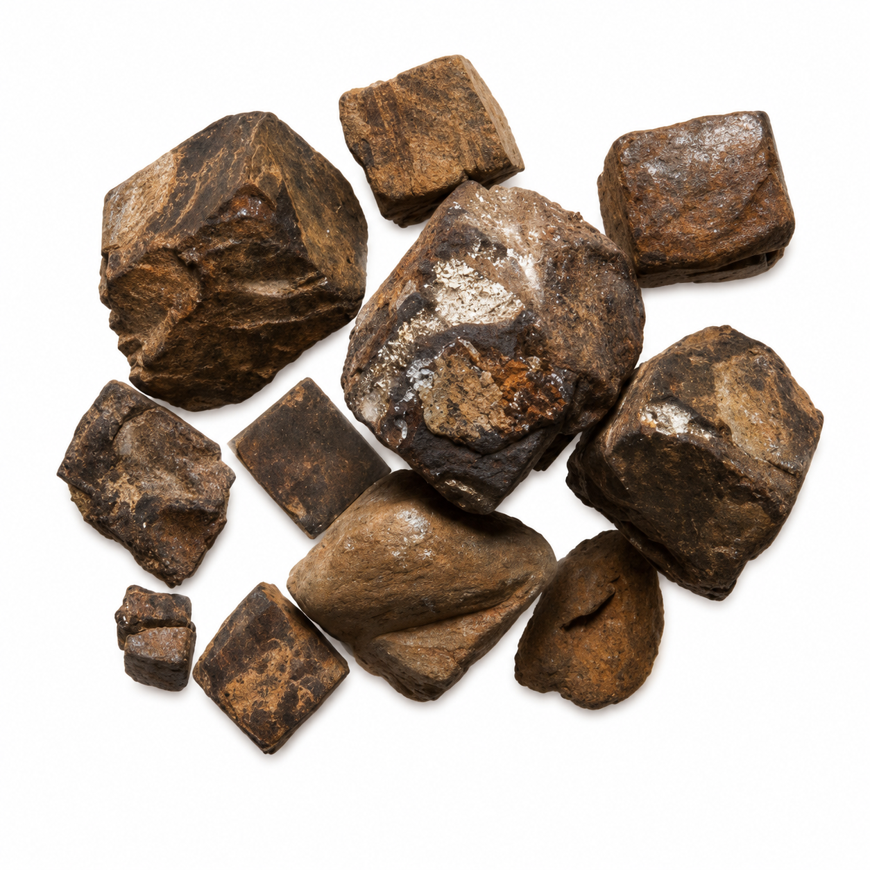 Pile Zi Ran Tong (Pyrite) on white background