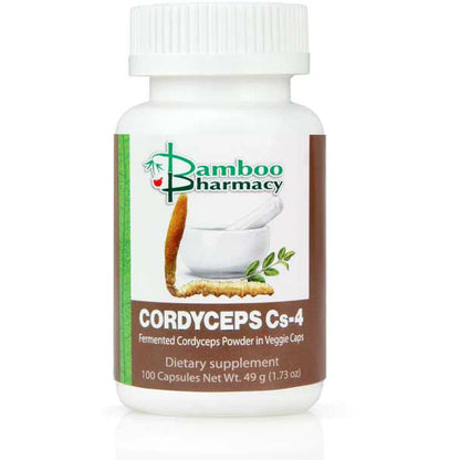Cordyceps Cs-4 Capsules (Chong Cao Jun Si Jiao Nang) Bamboo Pharmacy, 100 Count