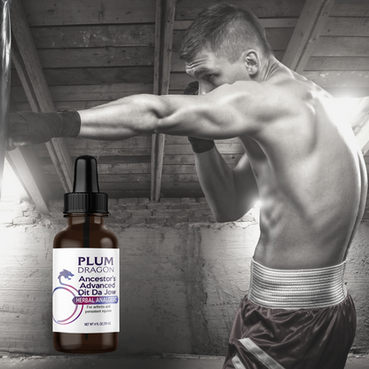 Boxer uses Ancestors Advanced Dit Da Jow for fist conditioning in training