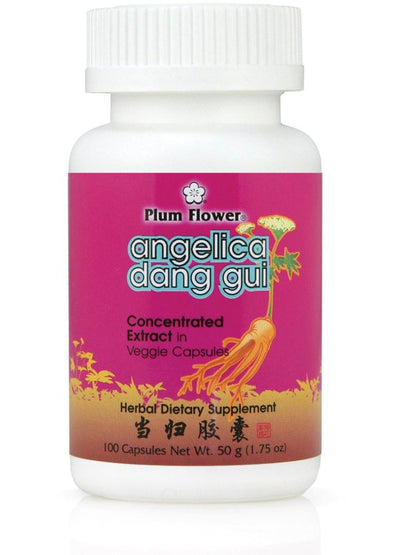 Angelica Dang Gui Capsules, 100 ct. - Plum Flower Brand