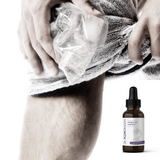 Applying Ice to knee injury and herbal remedy for knee injury.