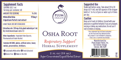 Wildcrafted Osha Root Liquid Extract, 2 oz.