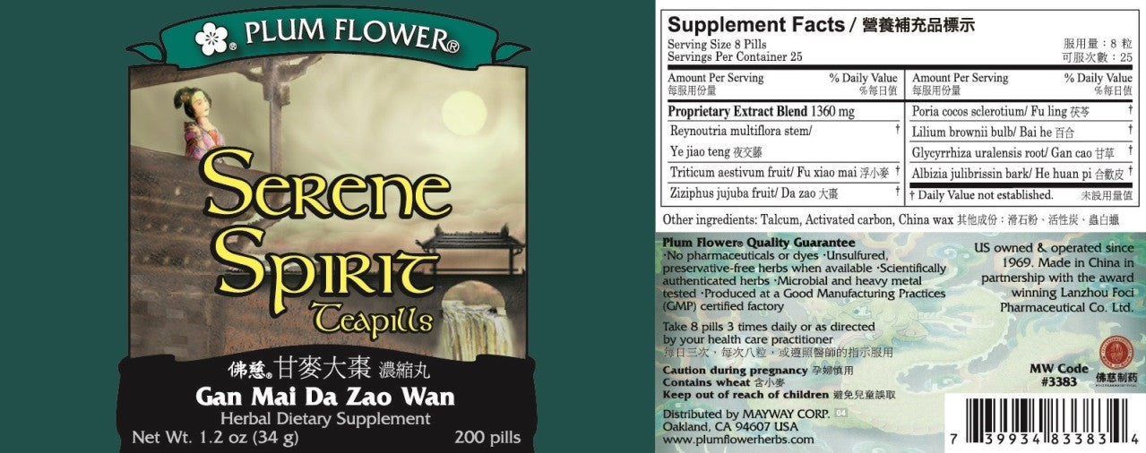 Serene Spirit Teapills, Stress Relief