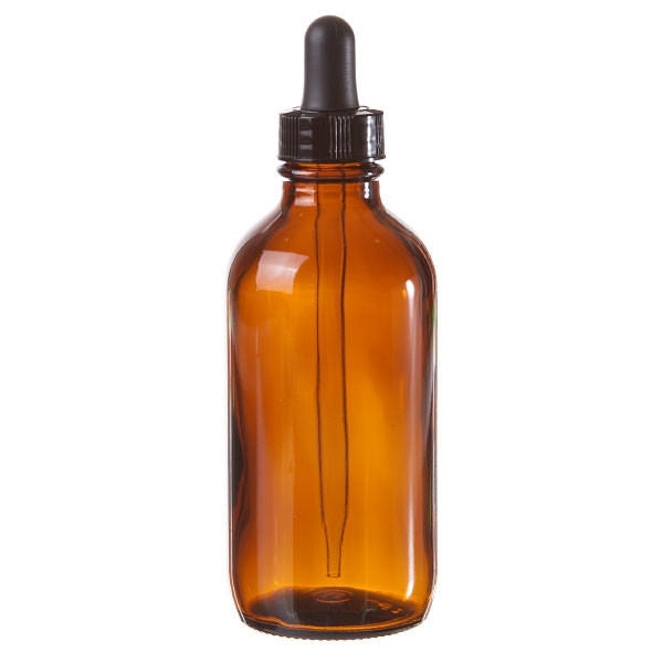 Extra 4 oz. Amber Glass Bottle with Dropper Cap - Dit Da Jow Supplies